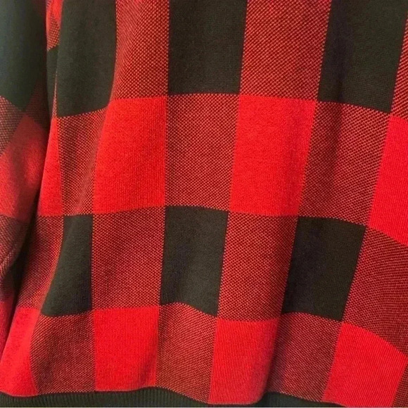 Torrid Buffalo Plaid Sweater Jacket Cardigan 3X Fall Autumn Pumpkin Patch Zip Up - Picture 8 of 11
